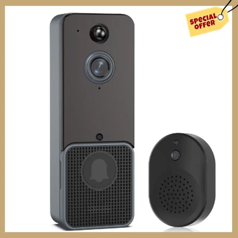 Беспроводной Wi-Fi видеокамера дверного звонка PIR Обнаружение человека Облачное хранилище Открытый дверной звонок Домофон Умный дом (с) Прочный