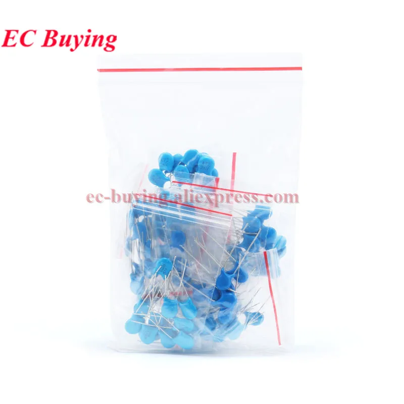 300pcs/100pcs Ceramic Capacitor Set 2pF-0.1uF 102K-681K Capacitance Electronic Components Capacitor Assorted Kit Samples DIY