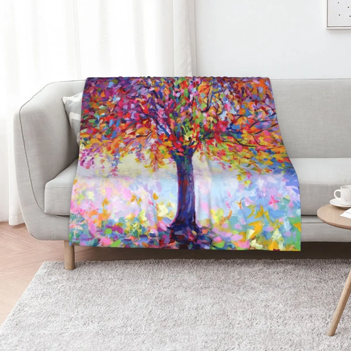 Tree of Happiness Throw Blanket halloween Luxury Blankets Sofas Of Decoration Summer Thins Softest Blankets