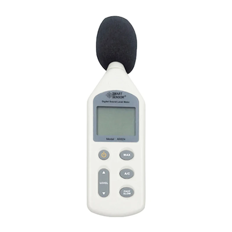

High-precision 35~130dB white noise meter with intelligent sensor, 31.5Hz-8kHz frequency audiometer.