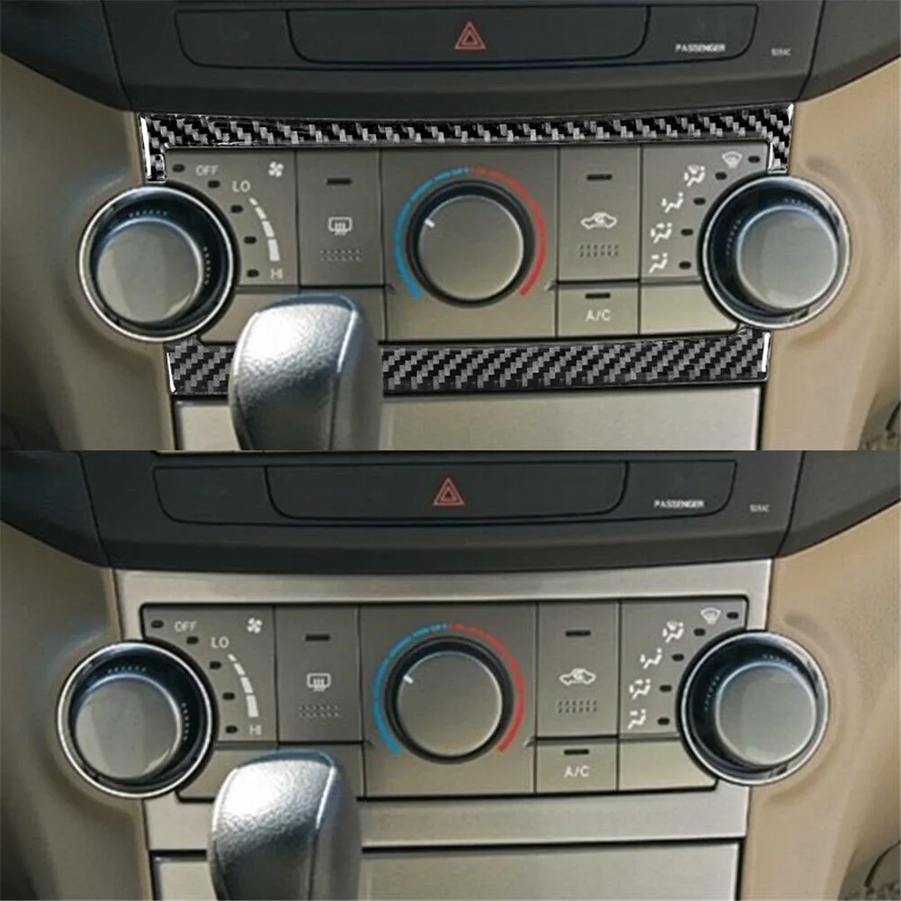 Climate Frame Cover Trim 2pcs Black Brand New Performance/Custom For Toyota For Highlander Car Interior Climate