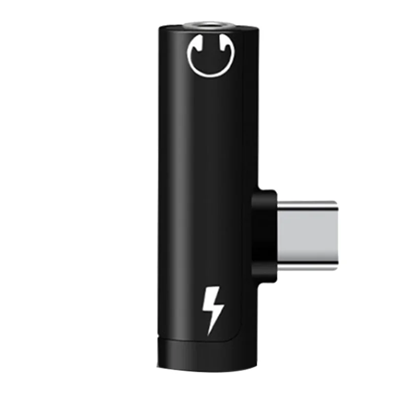 Heißer verkauf 2 In1 Typ C Adapter Splitter für Zu 3,5 Mm Audio Kopfhörer Lade Jack Kopfhörer AUX Kabel Stecker-B