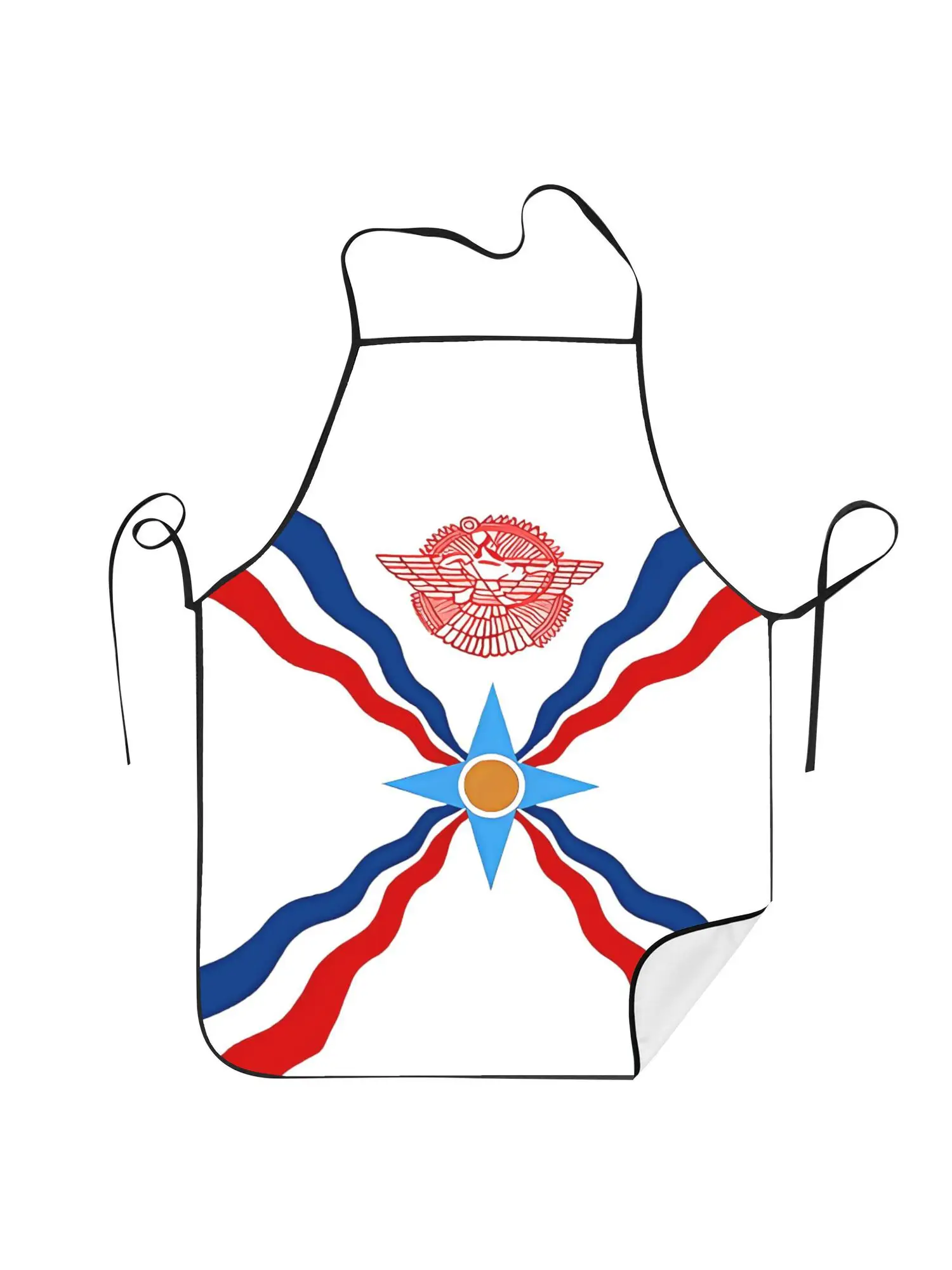 Vintage Assam Flag Apron, Retro India State Symbol Graphic Cooking Bib, Cultural Kitchen Decor, Gift for Men Dad