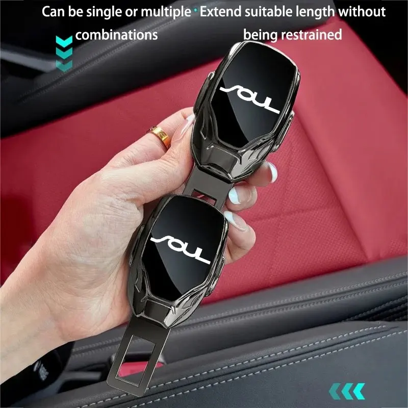 Metal Car Seat Belt Clip Extension Plug Seatbelt Extender Accessories for kia Soul