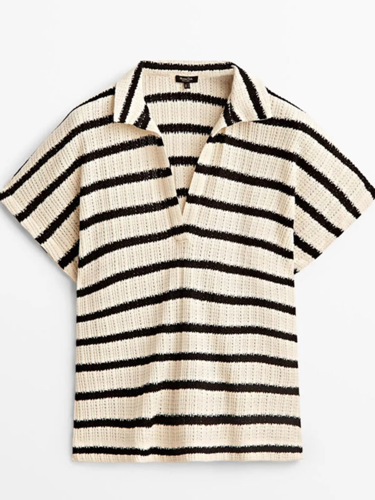 Luźna dzianinowa bluzka/szorty z krótkim rękawem, nowość na lato 2023, damska moda, dekolt w serek, elegancka, uniwersalna, codzienna bluzka/top.