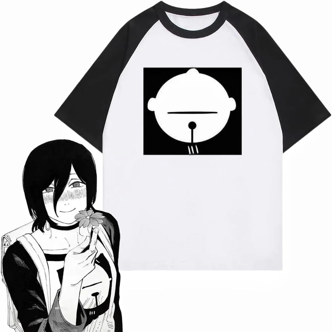

New Anime Reze 3d T-shirt Cosplay Oversized Retro Harajuku Chainsaw Man Short-sleeved Comic Y2K Men's and Women's T-shirts
