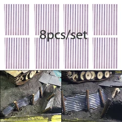 Scale 1/35 Micro Steel Shed Corrugated Tile Model Diy Military Sand Table Scene Layout Buling Landscape Diorama Materials 8Pcs