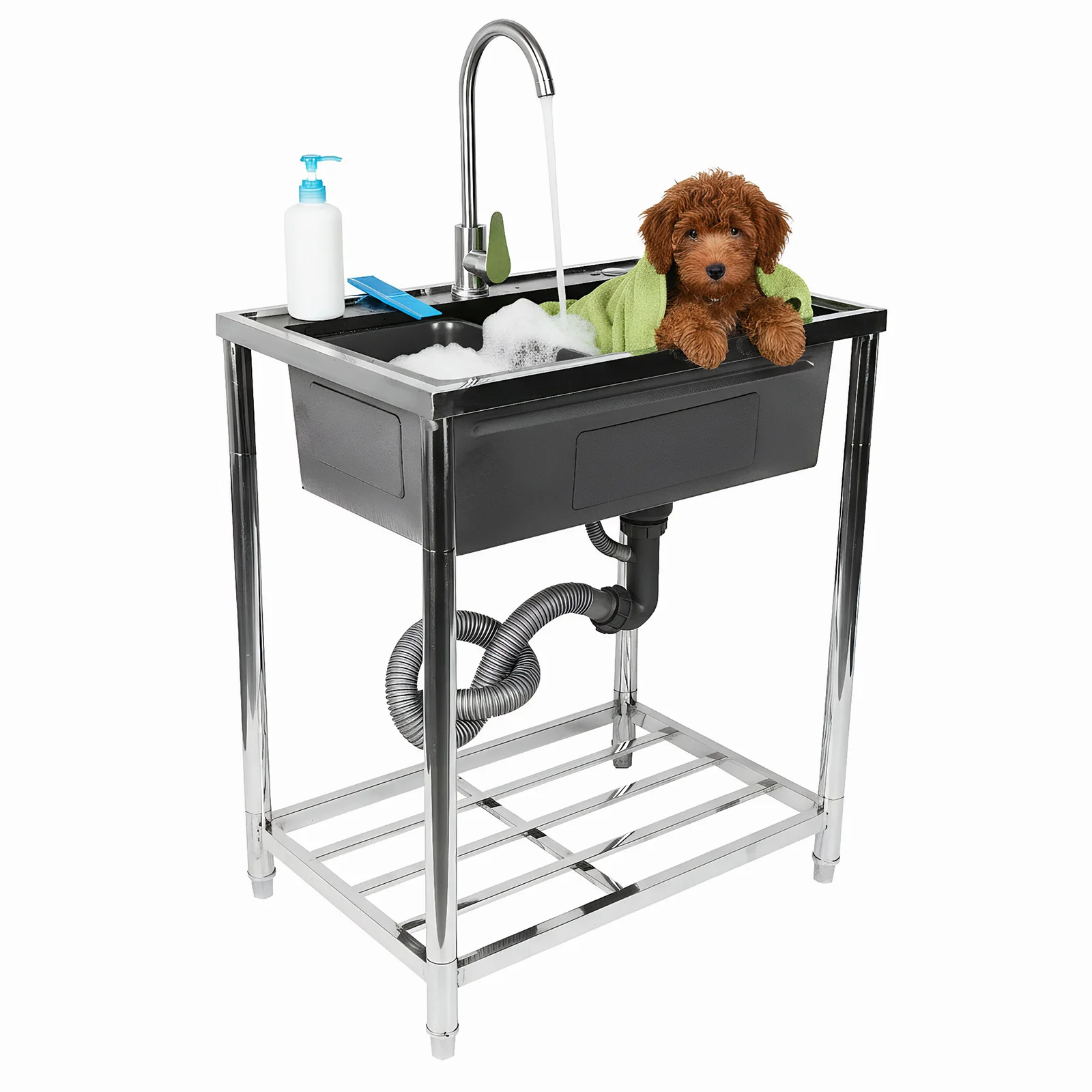 

Регулируемая подставка для раковины из нержавеющей стали ручной работы, устойчивая к ржавчине, для кухни, ванной комнаты, прачечной