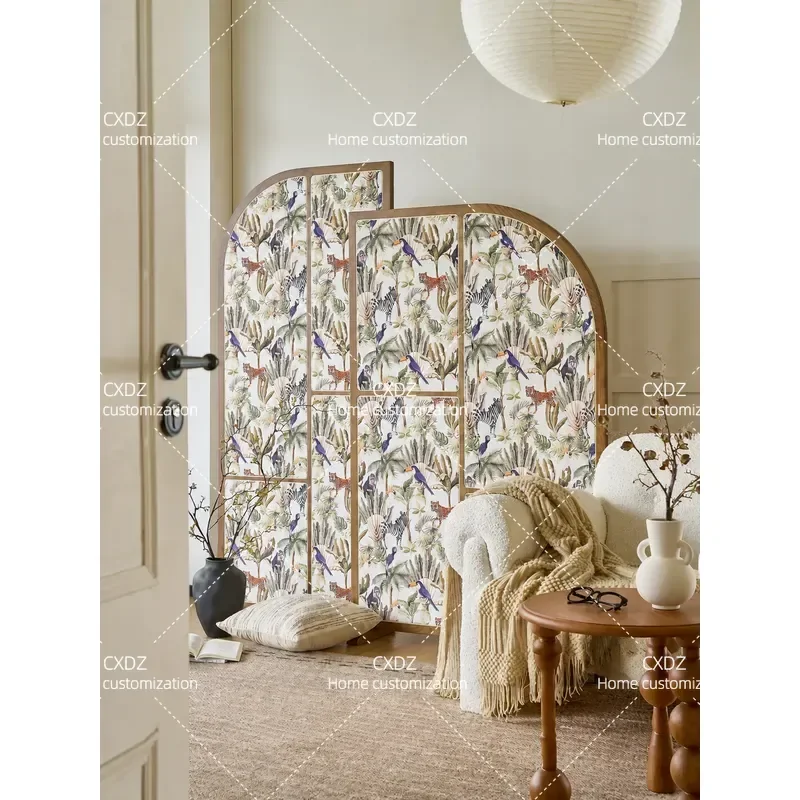 Half Moon Screen Tropical Jungle Partition Living Room Entry Door Advanced Privacy Room Divider 2026 New