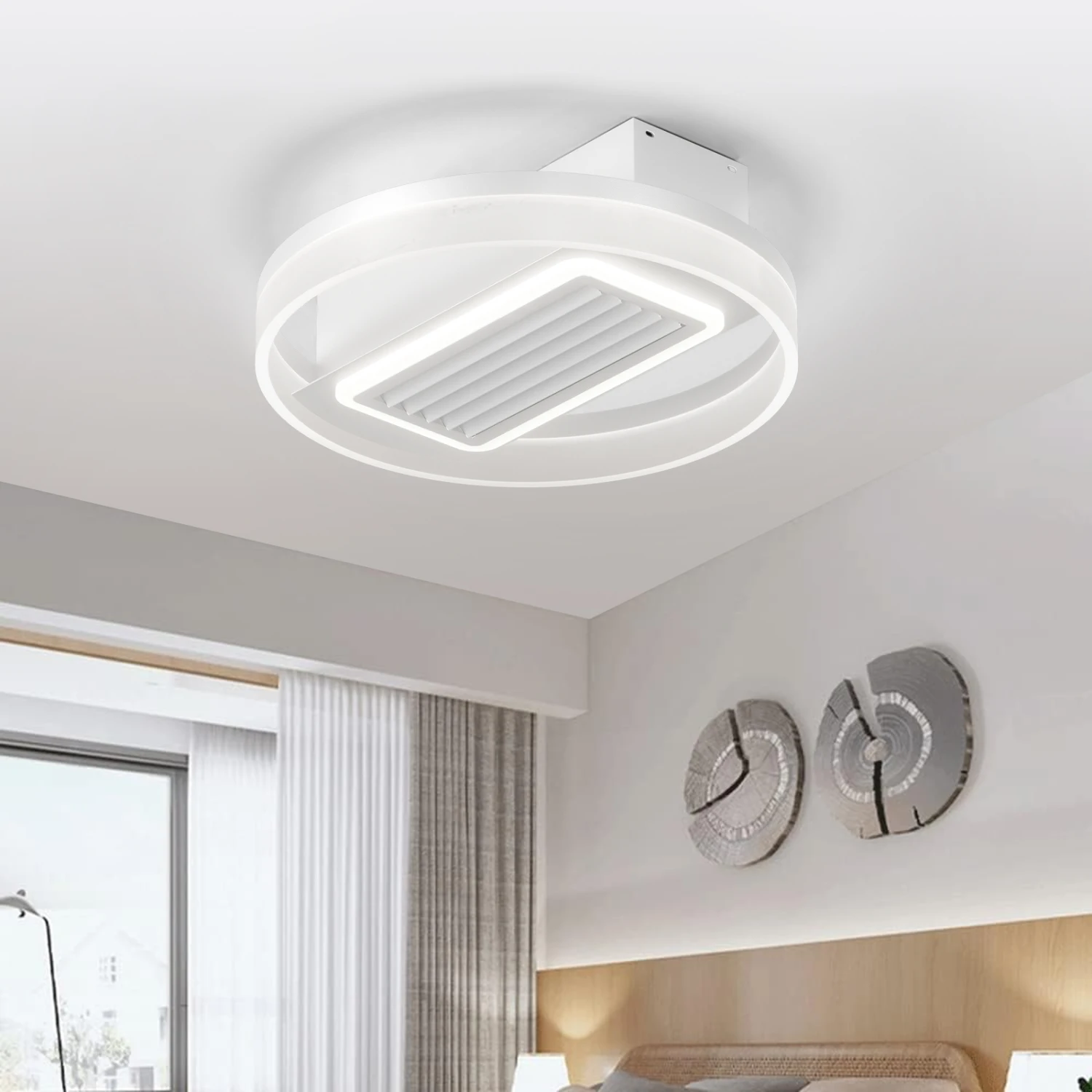 

Bladeless Fan Lamp With Lights Dimmable LED