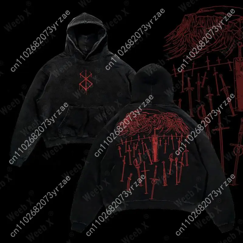 

Супер мягкий свитшот «Hill Of Swords» Berserk, мужской и женский пуловер, модные удобные толстовки с капюшоном, дышащие винтажные топы