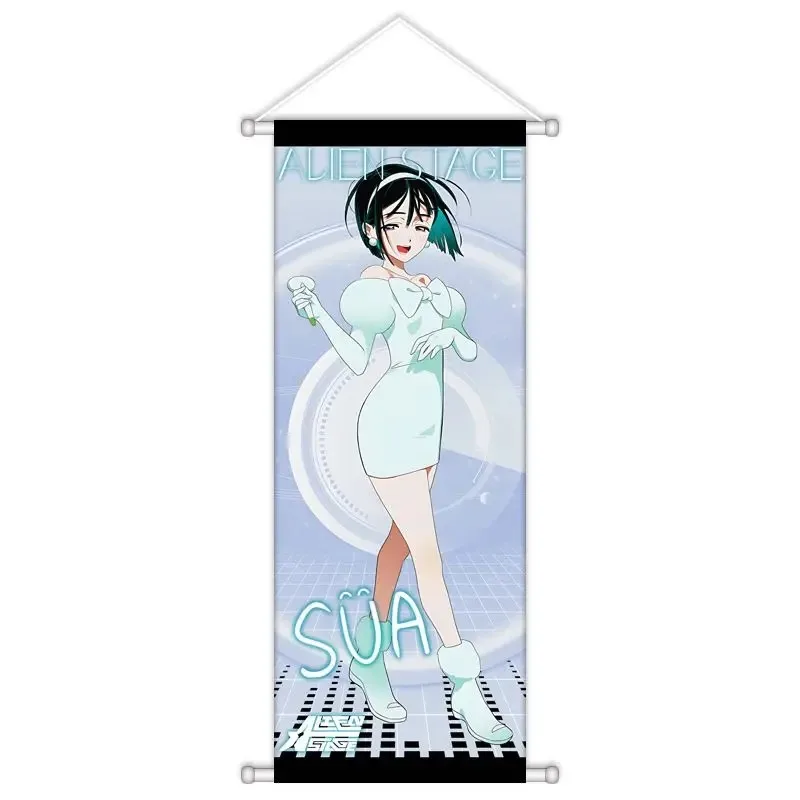 VIKAMA Futuristic Pop Anime Wall Scroll Tapestry Vibrant Stage Performance Character Cloth Poster for Teen Bedroom Dorm Decor