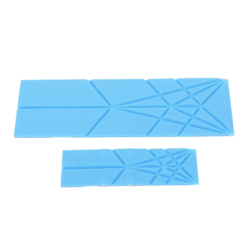 2Pcs 3 In 1 Measuring Spoons Polygons Flat Folding Multifunction Folds For Baby Complementary Food Kitchen Gadget Green