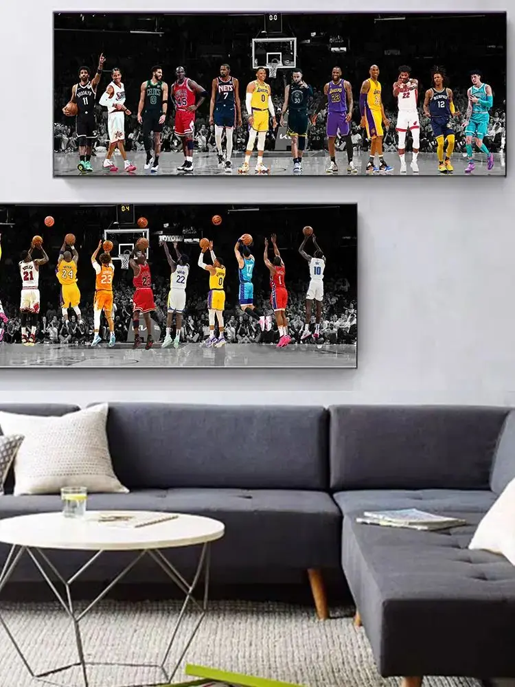Affiches de basket-ball, étoile de Sport, tir classique, s-steph c-curry, imprimés sur toile, peinture, entraîneur de basket-ball, cadeau pour fans de Sport