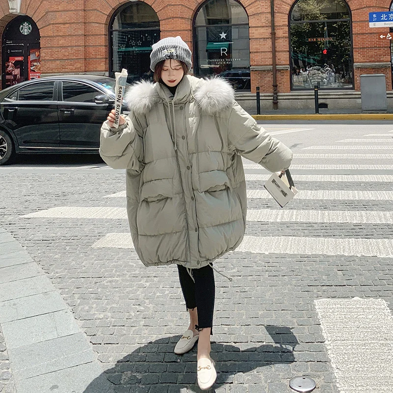 UMI MAO 90 White Duck Down Jacket 2023 Autumn Winter Harajuku Korean Mid Length Long Thickened Loose Coat For Women