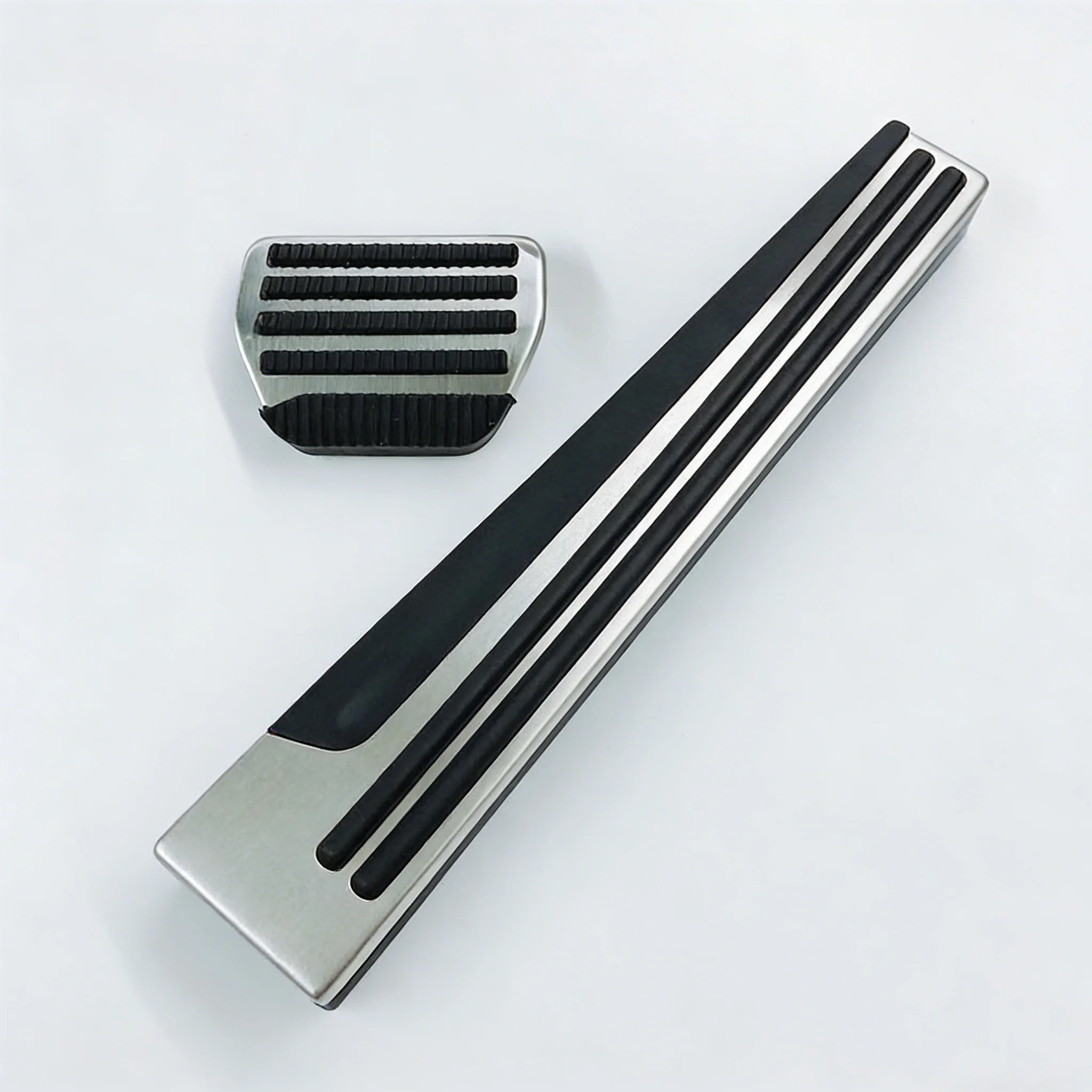 

Non-Slip Aluminum Alloy Gas Brake Pedal Covers for Infiniti Q50 Q60 QX50 Q50L Q70, Brushed Silver Anti-Skid Foot Pedal Pads, Int