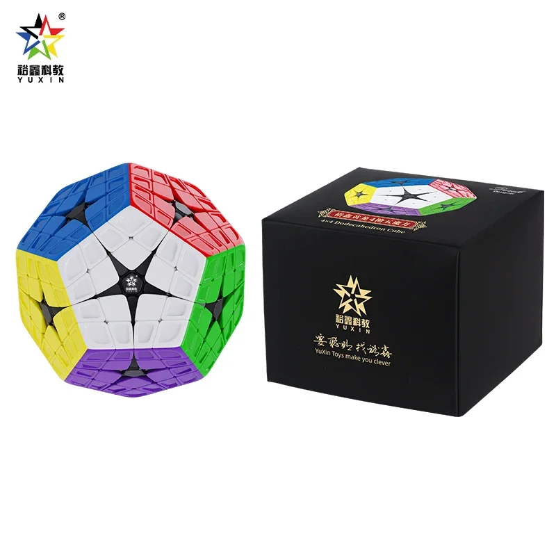 [JudyCube] Yuxin 4x4 master kilominx Magic Speed Cube Stickerless Professional Huanglong 4x4 Megaminx Cube Puzzle Master