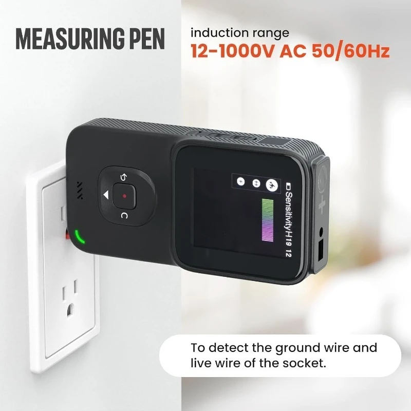 스터드 파인더 5 in 1 벽 스캐너 (금속, 목재, 파이프, 에어컨 배선 탐지), 길이, 면적, 부피 측정 도구, 스터드 빔 탐지