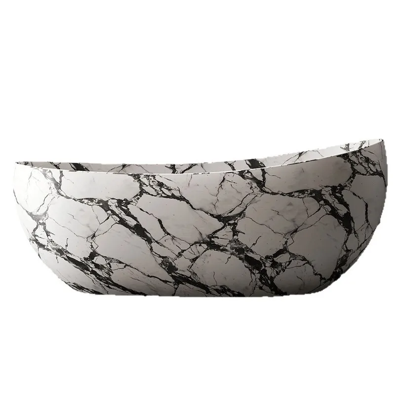Artificial stone luxury stone bathtub tub Free-standing oval bathtub