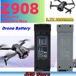 JHD Original Z908 ProMax Drone Battery Z908 Pro Dron 3.7V 2000MAh Battery For Z908 Max Replacement Parts Z908 Grey Black Battery