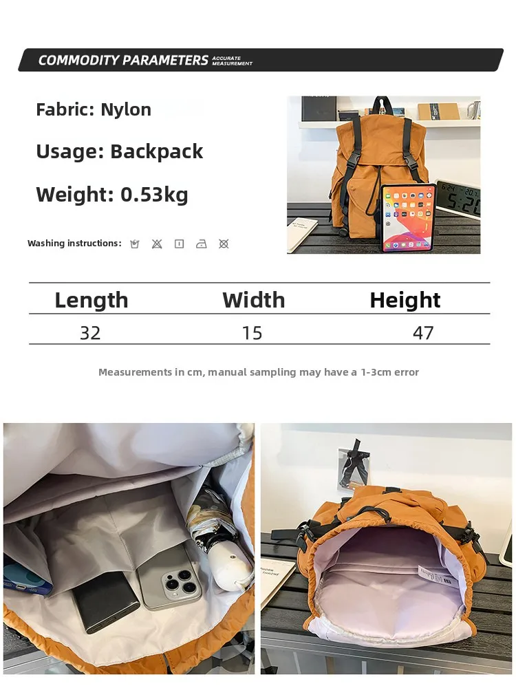 حقيبة تسلق خارجية جديدة خفيفة الوزن ذات سعة كبيرة مصنوعة من النايلون المقاوم للماء، حقيبة ظهر للكمبيوتر للرجال والنساء، حقيبة...