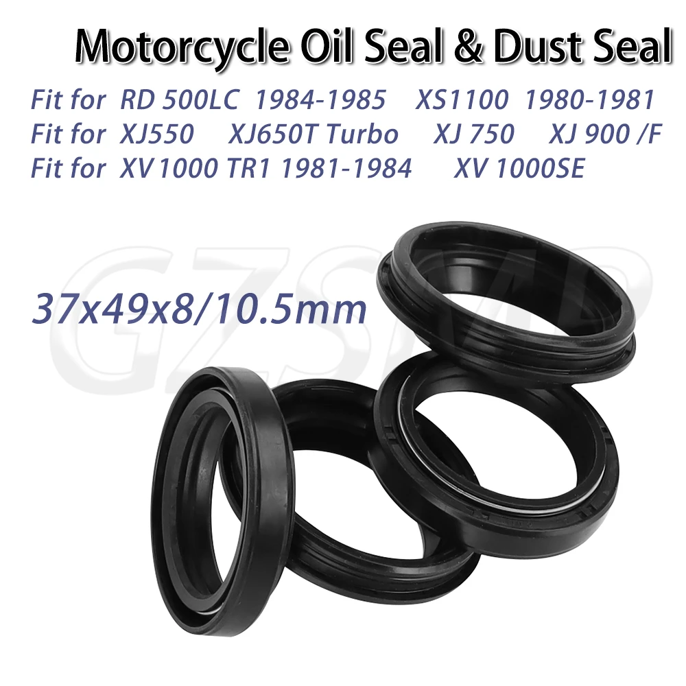 

Fit for Yamaha RD 500LC XJ550 XJ650 XJ750 XJ900 F XV1000 SE XS1100 Front Fork Damper Oil Seal 37x49x8/10.5 Dust Seal