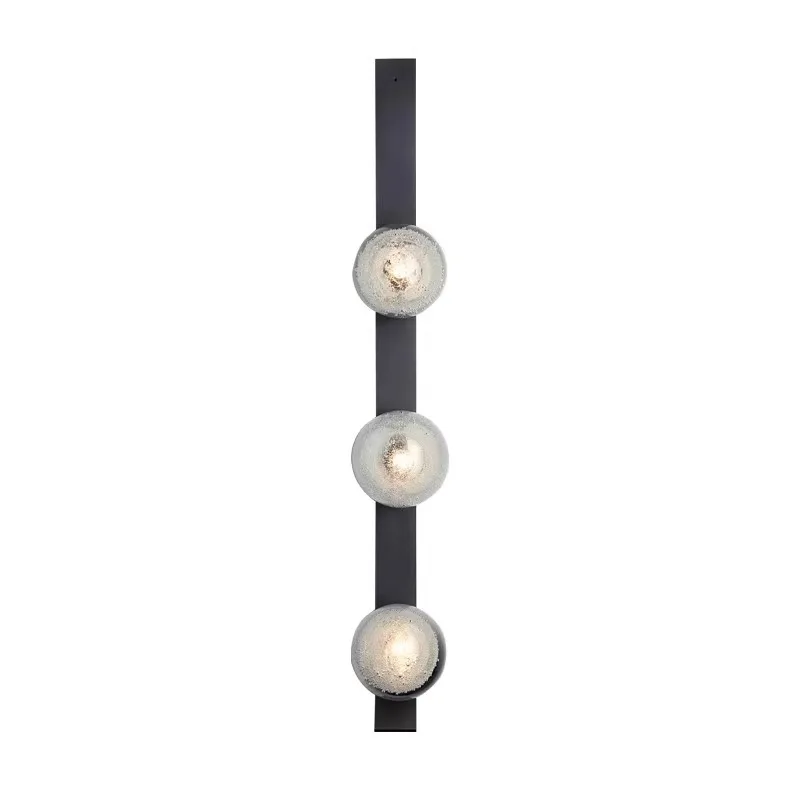 Luce di lusso del corridoio dell'hotel sfondo muro atmosfera lampada da parete in vetro design minimalista lampada da comodino molecolare lunga camera da letto
