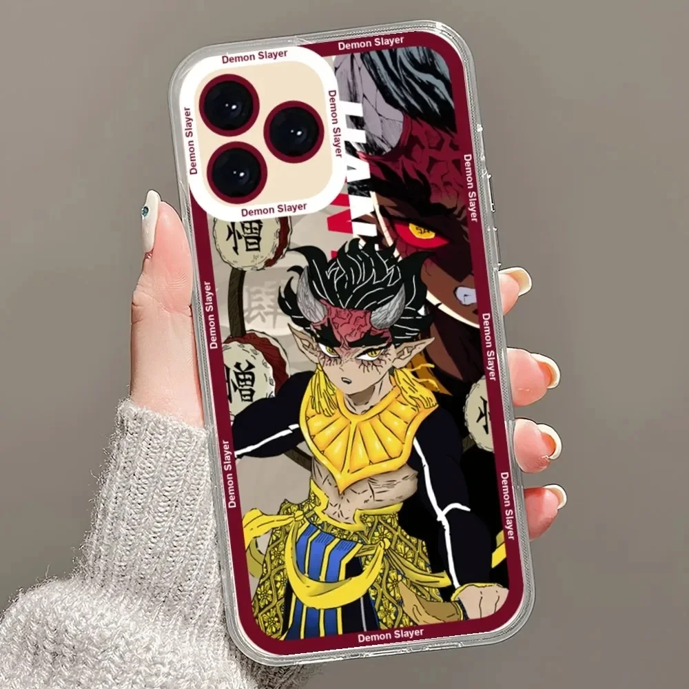 Demon Slayer Muzan Kokushibo Douma custodia per telefono per iphone 15 14 13 12 11 Pro Mini XS MAX 8 7 6 Plus X XS XR Silicone nero morbido