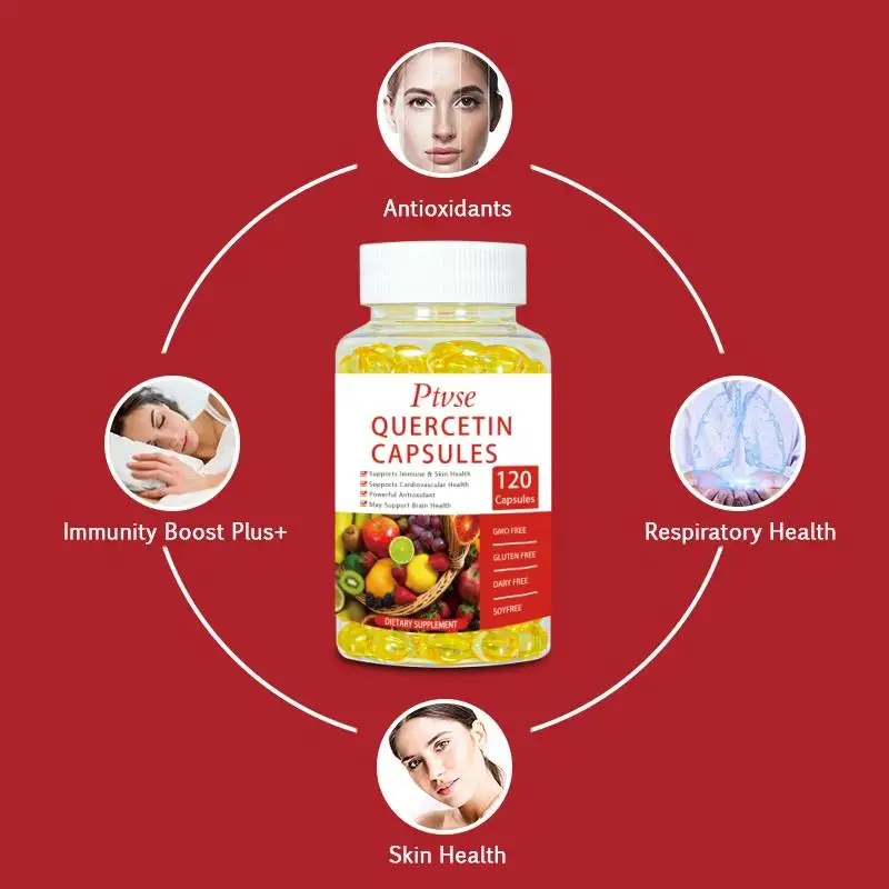 Quercetin Vegetarian Capsule with Zinc Antioxidant Skin Beauty Heart&brain health Respiratory Health Respiratory Health