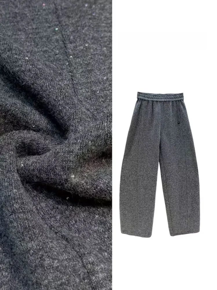 

Повседневные модные свободные женские спортивные брюки: новинка весна-осень, прямые, удлиненные, комфортные, для похудения