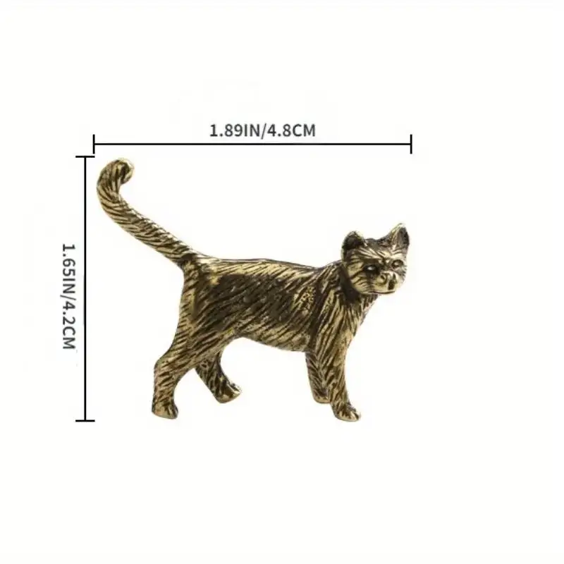 2pcs Raccoon Retro Home Office Leisure Decoration Desktop Craft Small Ornament, Handmade Metal Cat Statue, Desktop Decoration
