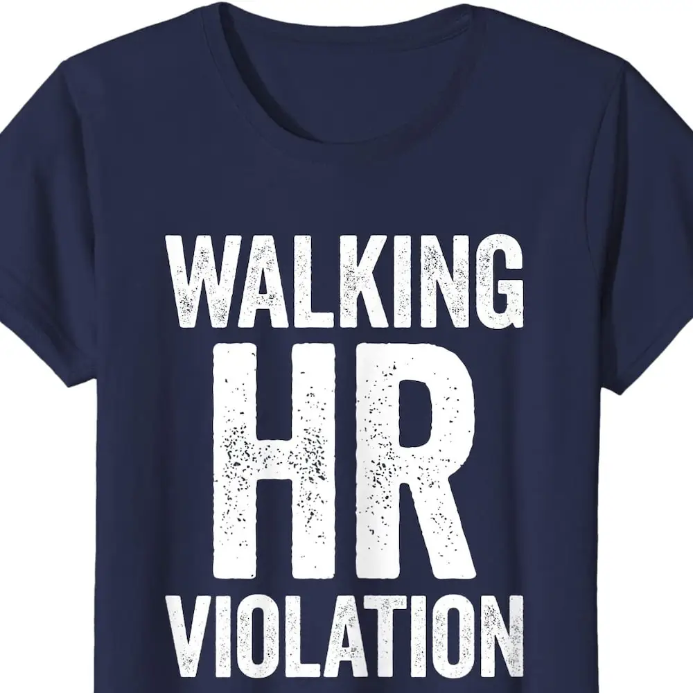 Walking Hr Violation Funny Christmas Ladies' Crewneck T Shirt