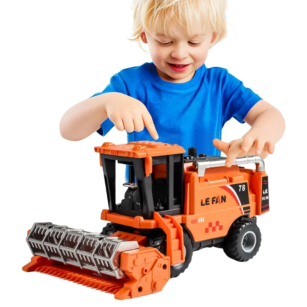 

Грузовики, автомобиль, трактор для детей, подарок на Рождество, день рождения, комбинированный комбайн с фрикционным приводом, сельскохозяйственные автомобили, игрушки