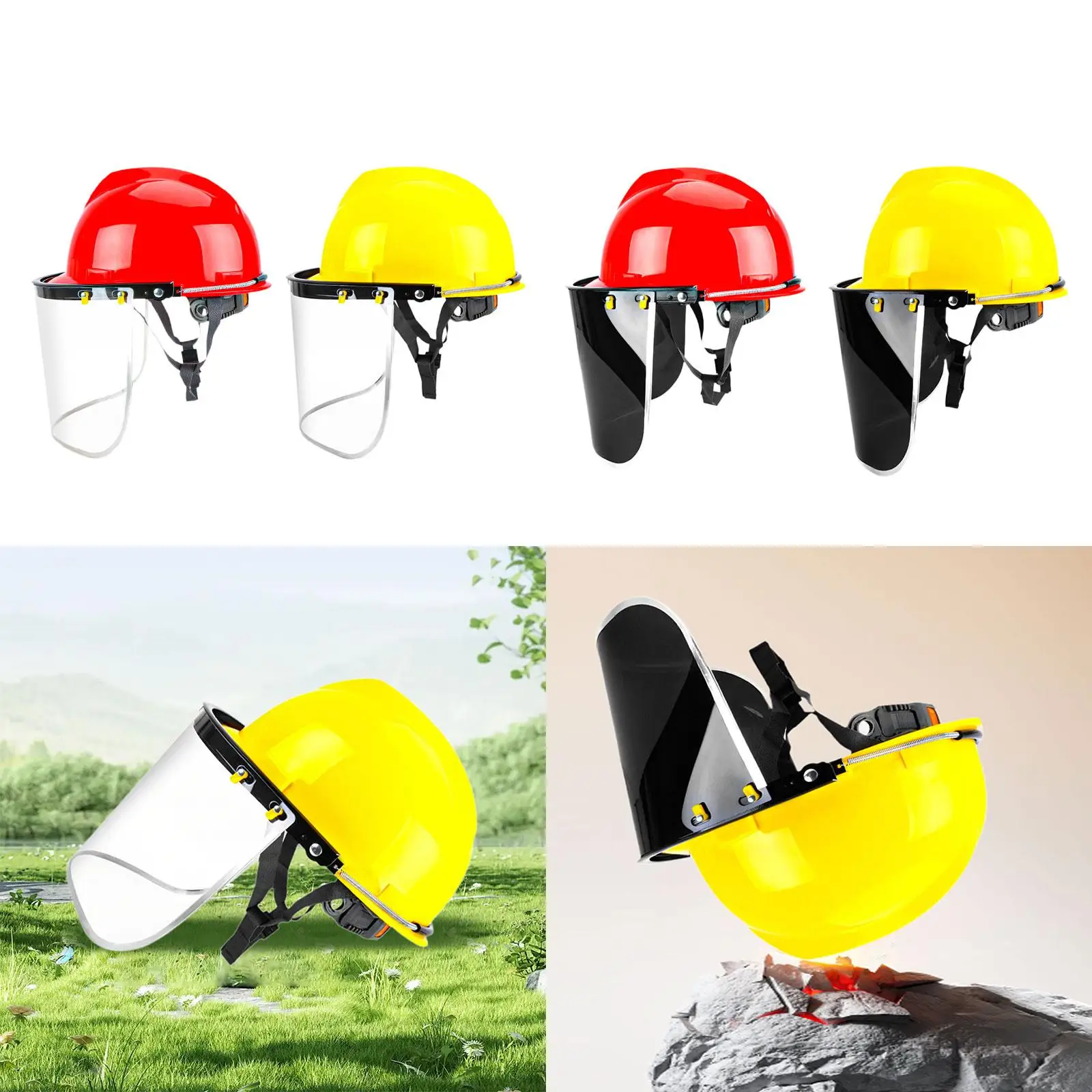 Casque de tronçonneuse avec écran facial, housse de protection qualifiée ale pratique, casque pour jardin, coupe d'enge, arboriste, foresterie, travail de cour