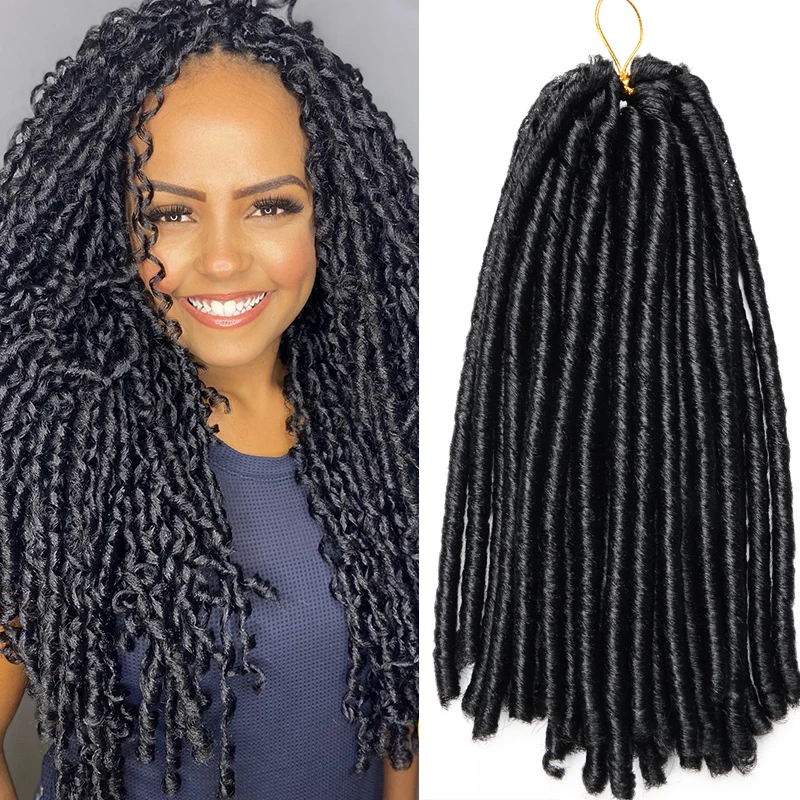 Mềm Mại Giả Locs Tóc Tổng Hợp 14 "70G Jamaica Móc Thắt Bím Tóc Full Ngôi Sao Nâu Ombre Đen Lỗi Cho phụ Nữ Làm Tóc