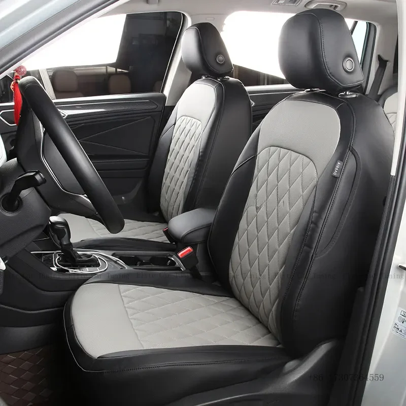 Customized PVC Leather Car Seat Covers Well Fit for Toyota Full Set Breathable Car Seat Protector Cover Red Color