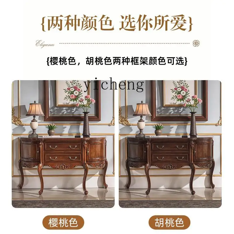 ZK American solid wood porch cabinet European door locker entry door locker retro home home decoration accessories