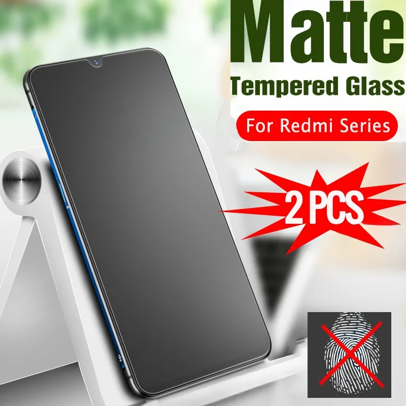 2Pcs Matte Tempered Glass For Xiaomi Redmi Note 9 11S 12 12T 5G Screen Protector Film For Xiaomi Redmi 12 11 Pro Plus Glass