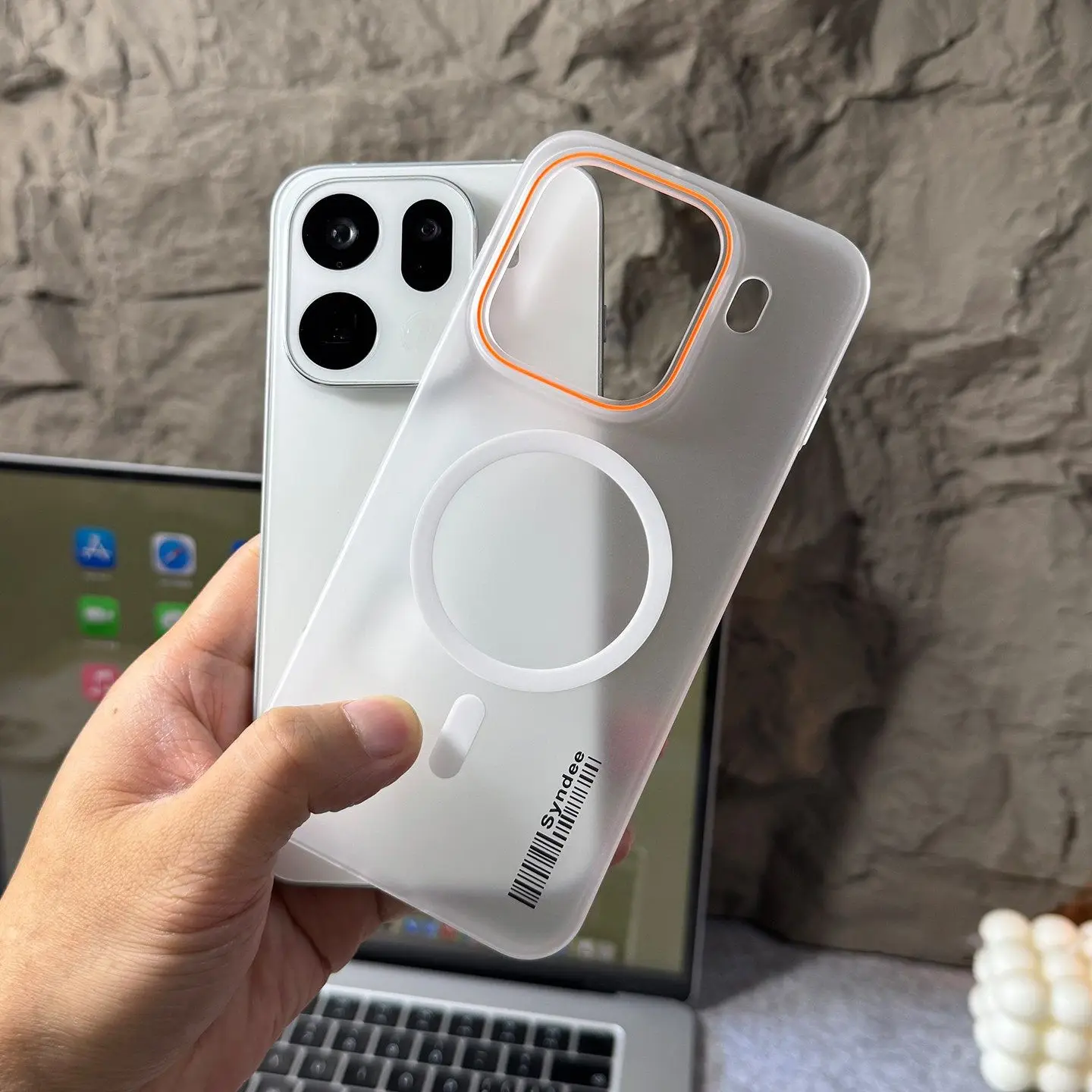 Fashion Ice Fog Barcode Pattern Magnetic Case for OPPO Find X9 Ultra X9S Pro X8S Plus for Magsafe Shockproof Slim Protect Cover