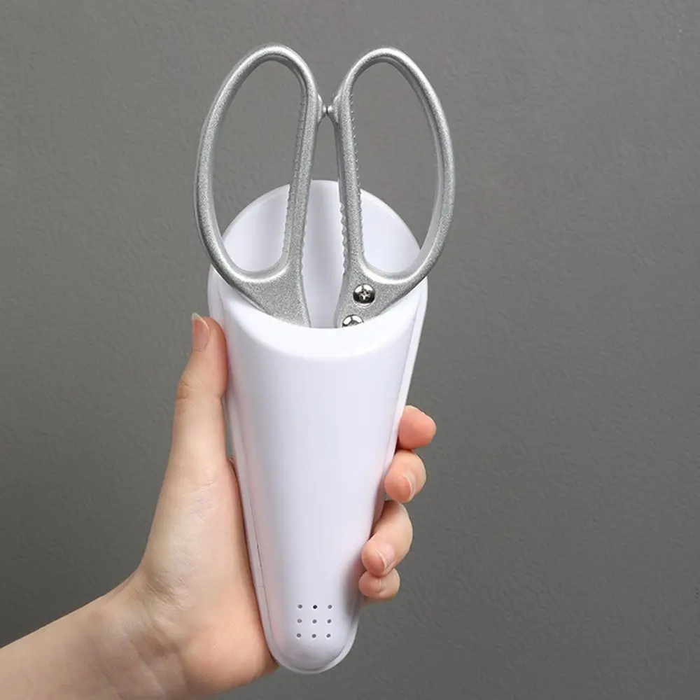 2Pcs Plastic Magnetic Scissors Storage Rack White Simple Scissors Protective Case Portable Scissors Holder Restaurant