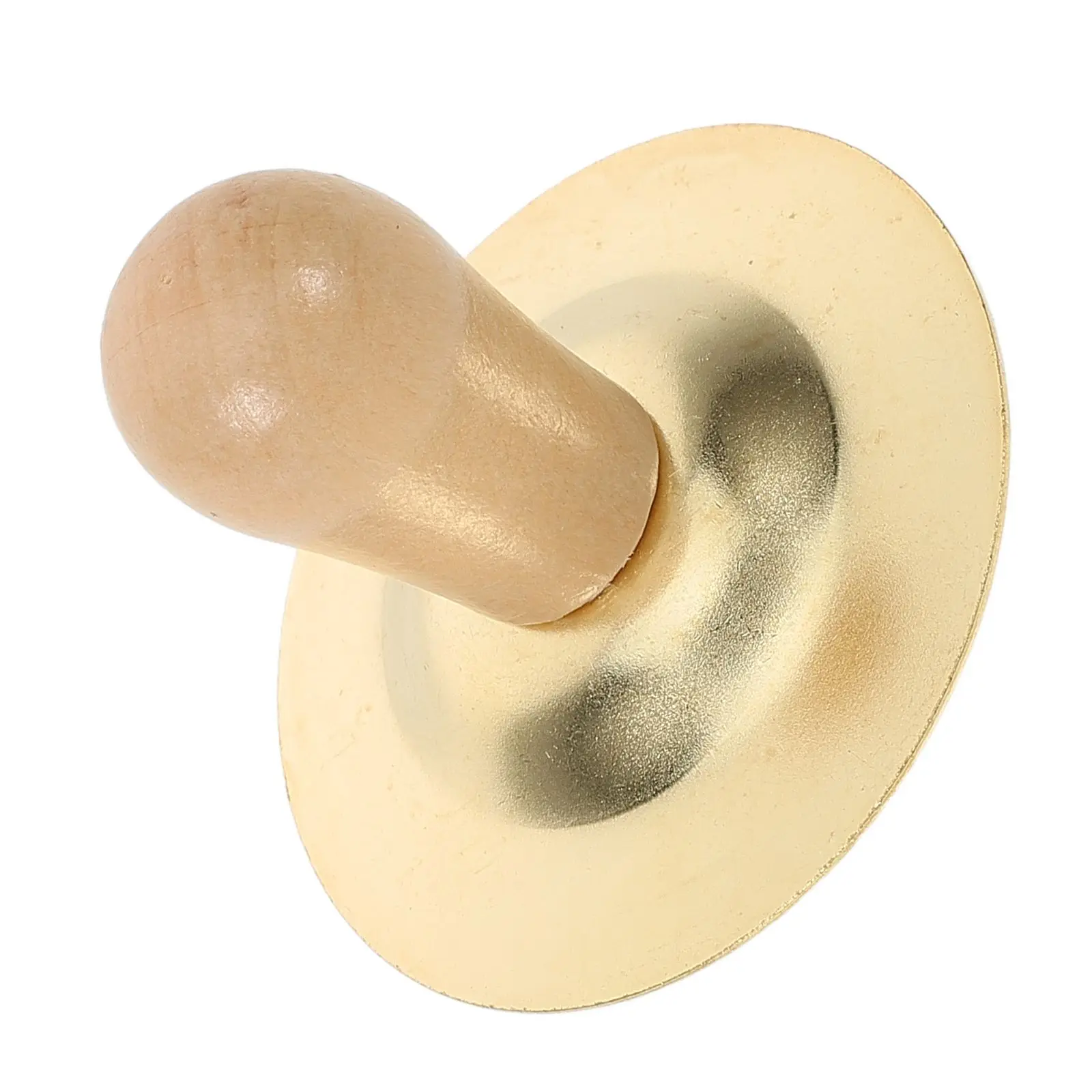 

Children Percussion Instrument Mini Cymbals Small Dancing Props Kids Finger Wooden Handle Clear Sound Copper Material Music