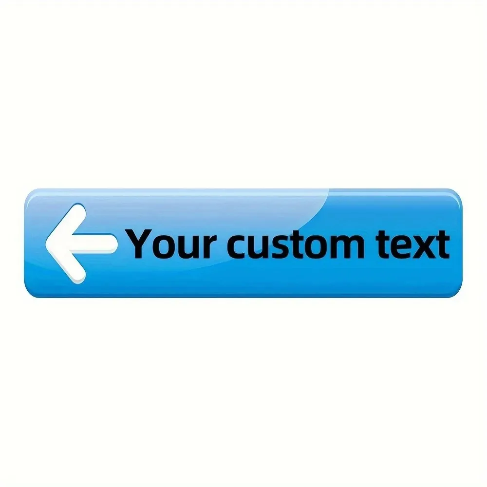 [CIFbuy][2D Flat] Custom Blue Arrow Aluminum Street Sign,Personalized Custom Text Wall Decor (Only For Decoration)
