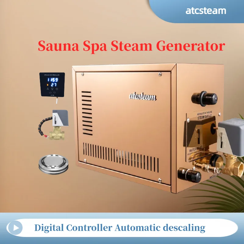 3KW Automatic stainless steel Steam Generator Household Steaming Sauna Room Steam Bath Machine For Spa Room Digital Controller