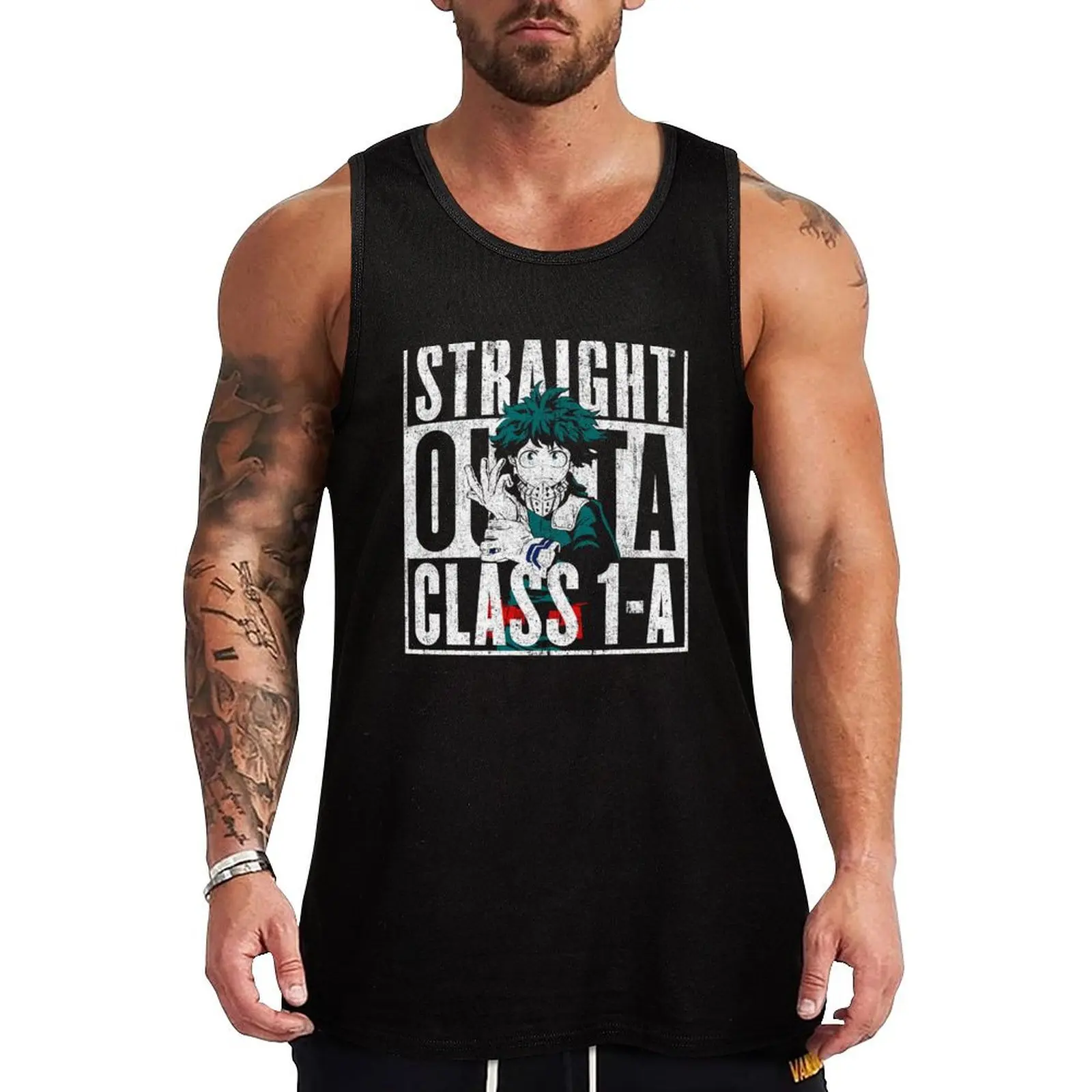 

Straight Outta Class 1-A Tank Top Top summer sleeveless shirt man clothes for men summer Sportswear for men