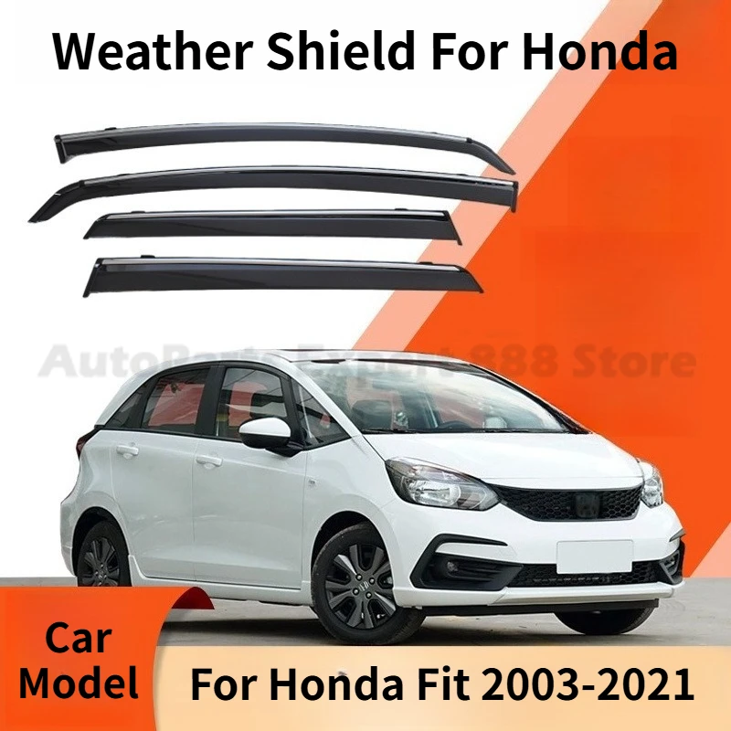 

Modification Parts Weather Shield For Honda Fit 2003-2021 Window Visor Rain Guard Deflector Windshield Rain Eyebrow Awning Trim