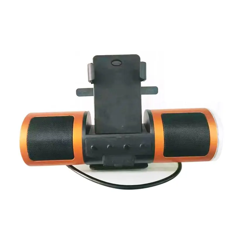A21F-20W Motorcycle MP3 Audio Subwoofer Bluetooth Music Player Radio With Mobile Phone Holder Colorful Lights
