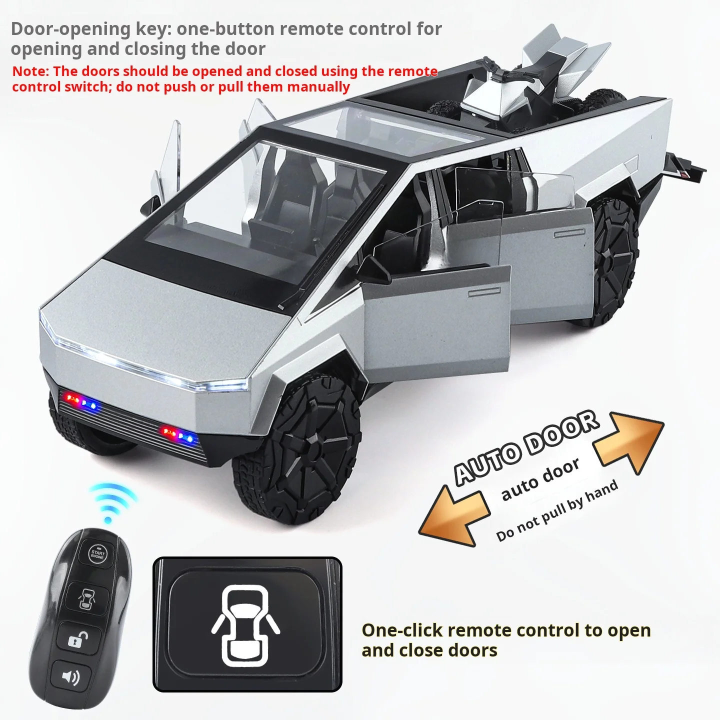1-24-remote-control-electric-door-cyber-pickup-exquisite-alloy-car-model-mecha-style-off-road-vehicle-metal-toy-pull-back