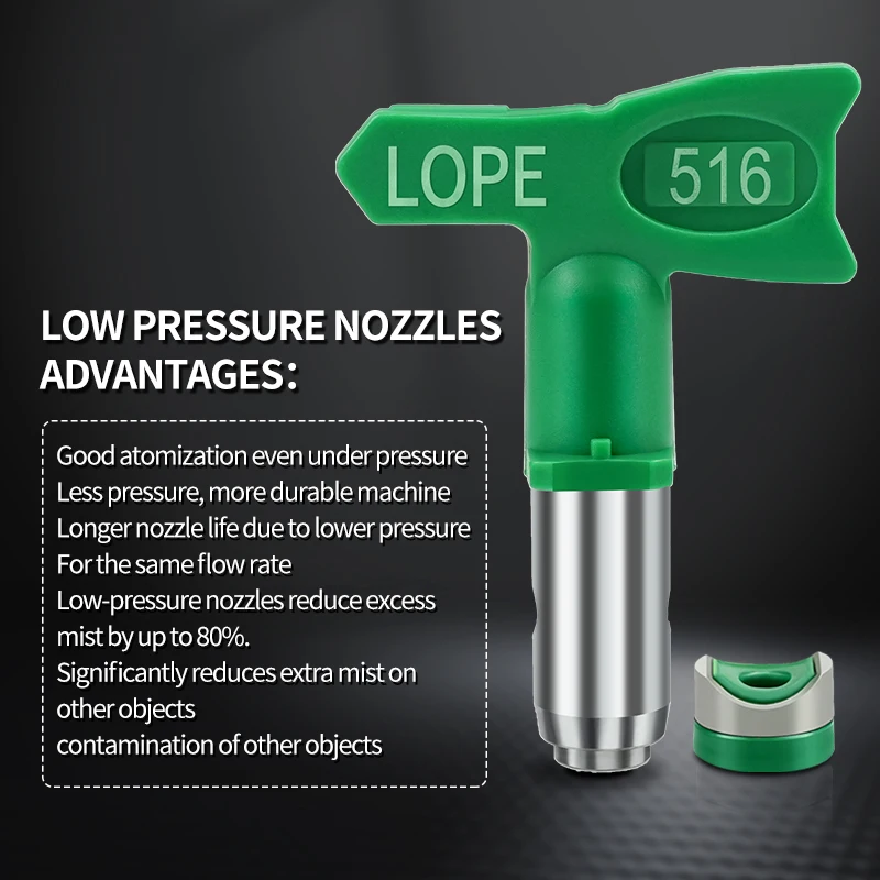 Airless Tips LOPE Nozzle Low Pressure with 7/8 Nozzle Guard For Titan/Wagner Airless Paint Spray Sprayer