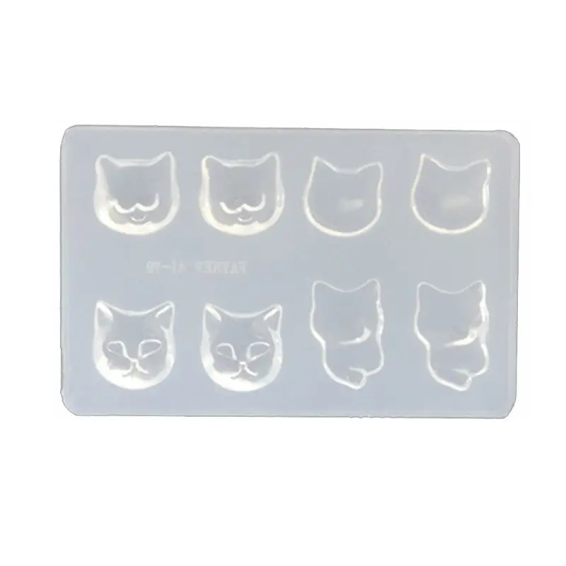 DIY Nail Art Silicone Mold 3D para Cat Rabbit Wing Square Resin Mold Jóias Ferramenta