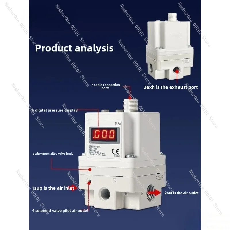 Electrical Proportional Valve 2050/1050-312L/N | Pneumatic 3050 Air Pressure Control